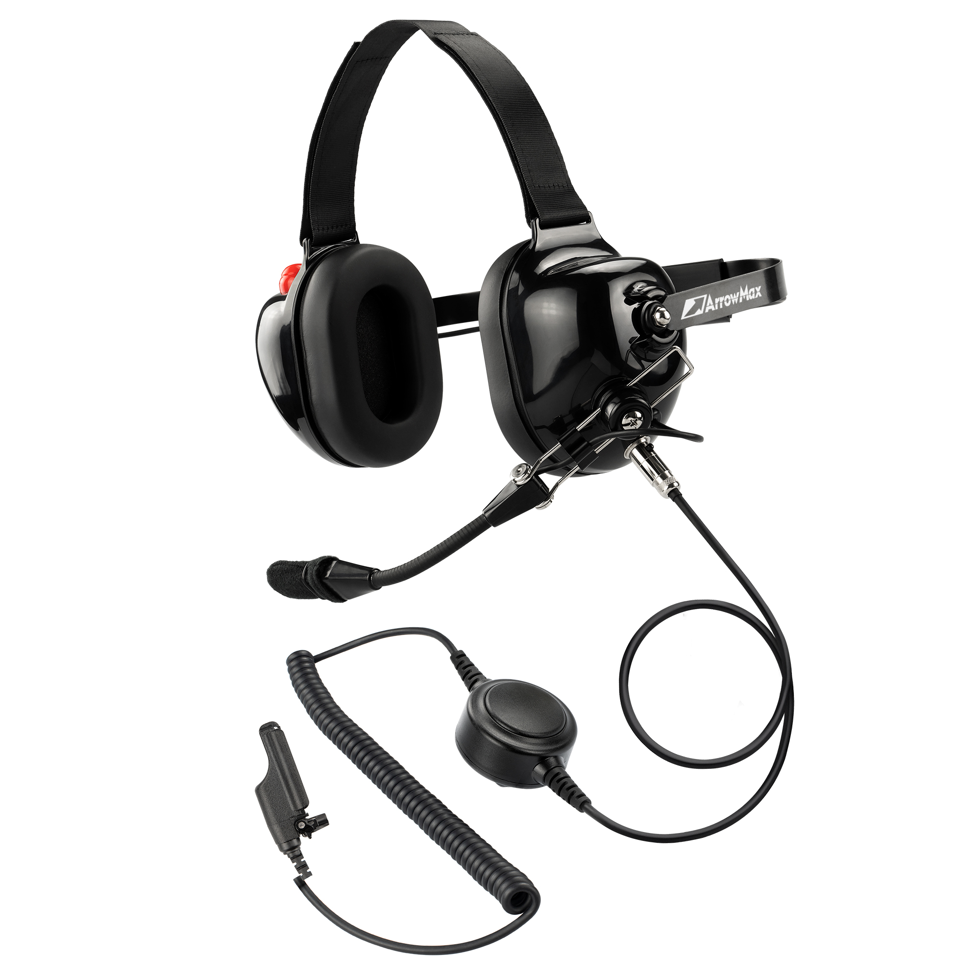 noise cancelling headset with boom mic